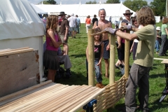 Roundhouse Yurts Steambending Demonstration in 2006