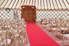 Wedding Vows in a yurt from Roundhouse