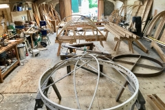 A view inside the Roundhouse Yurts Workshop
