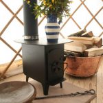 A wood burning stove for a winter yurt