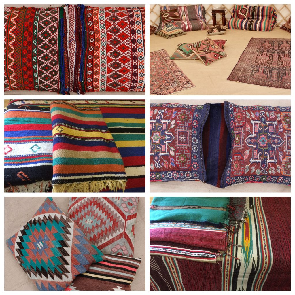 Saddle Bags & Moroccan Wool Blankets from Roundhouse Yurts.